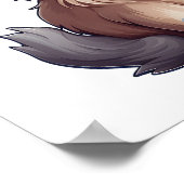 漫画の猫のイラストレーション ポスター (角)