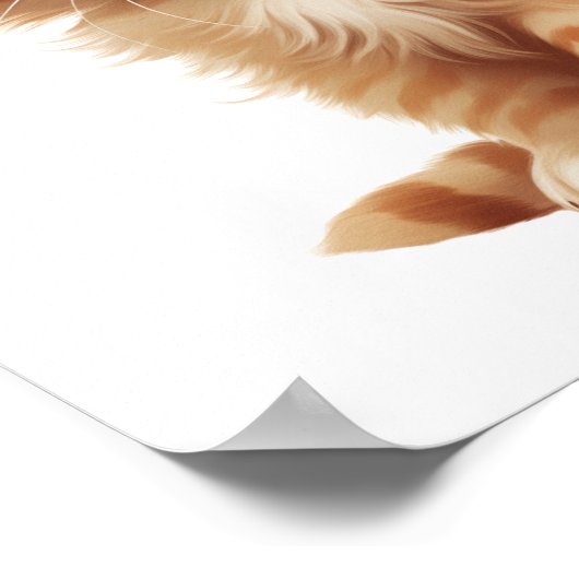 漫画の猫のイラストレーション ポスター (角)