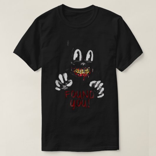漫画の猫の不気味なホラートリックまたは治療 Tシャツ (デザイン正面)
