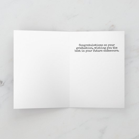 漫画の猫の卒業生 カード (内部)