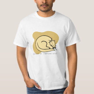 漫画の猫の眠るティーリラックス- Seatical Pet Tシャツ