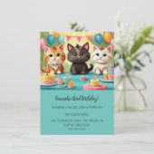 漫画の猫キッズパーフェクト誕生日パーティー 招待状 (スタンド正面)