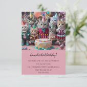 漫画の猫キッズパーフェクト誕生日パーティー 招待状 (スタンド正面)