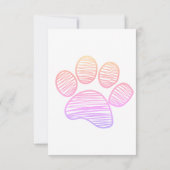 漫画の猫キッズパーフェクト誕生日パーティー 招待状 (裏面)