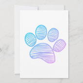 漫画の猫キッズパーフェクト誕生日パーティー 招待状 (裏面)