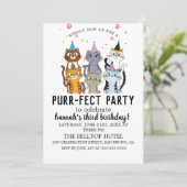 漫画の猫キッズパーフェクト誕生日パーティーInvita 招待状 (スタンド正面)