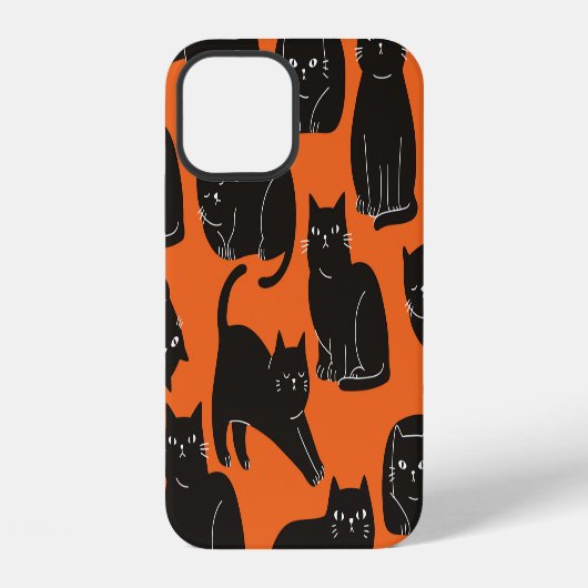 漫画の猫手描きパターン iPhoneケース (裏面)