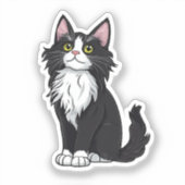 漫画の猫 シール (正面)
