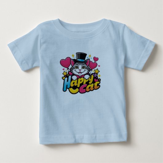 漫画の猫 ベビーTシャツ (正面)