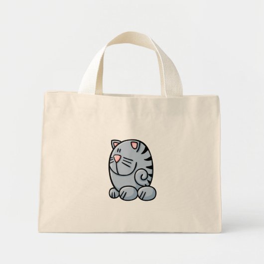 漫画の猫 ミニトートバッグ (正面)
