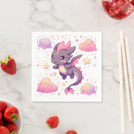 漫画の甘いドラゴンベビーシャワー スタンダードカクテルナプキン