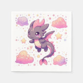 漫画の甘いドラゴンベビーシャワー スタンダードカクテルナプキン (正面)