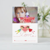 漫画の男の子のハート女の子の教室バレンタインデー 招待状 (スタンド正面)