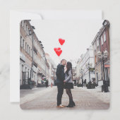 漫画の男の子セレナーズガールフォトカップルのシャワー 招待状 (裏面)