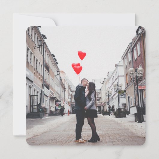 漫画の男の子セレナーズガールフォトカップルのシャワー 招待状 (裏面)