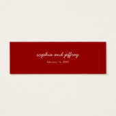 漫画の男の子ラブガールお洒落結婚式の引き出物ラベル (裏面)