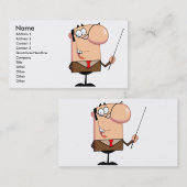 漫画の男性先生キャラクター 名刺 (正面/裏面)