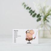 漫画の男性先生キャラクター 名刺 (スタンド正面)