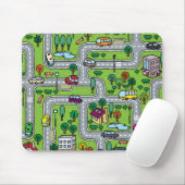 漫画の町の地図マウスパッド マウスパッド (マウス)