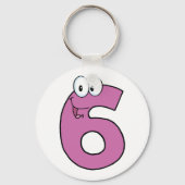 漫画の番号6おもしろい紫の笑顔6 キーホルダー (正面)