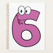漫画の番号6おもしろい紫の笑顔6 プランナー手帳 (正面)