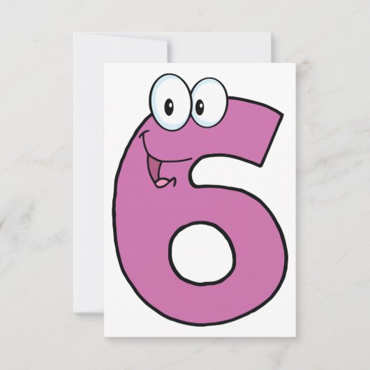 漫画の番号6おもしろい紫の笑顔6 招待状 (正面)