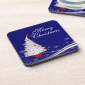 漫画の白いクリスマスツリークリスマス コースター (左側)