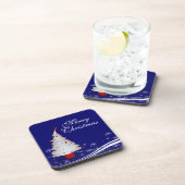 漫画の白いクリスマスツリークリスマス コースター (右側)