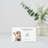 漫画の白いブロムハウスメイドクリーニング 名刺 (スタンド正面)