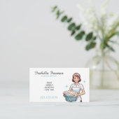 漫画の白いランドリーハウスメイドクリーニング 名刺 (スタンド正面)