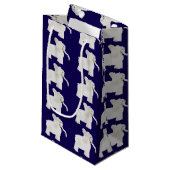 漫画の白い象のギフト交換 スモールペーパーバッグ (正面アングル)