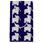 漫画の白い象のギフト交換 スモールペーパーバッグ (正面)