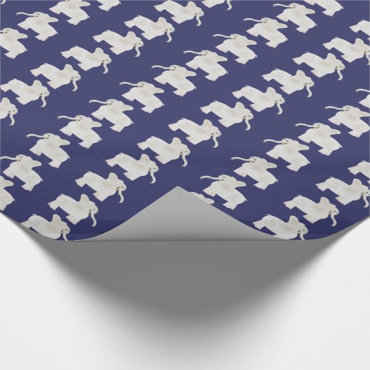 漫画の白い象のギフト交換 ラッピングペーパー (角)