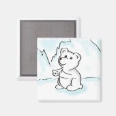 漫画の白くまのベビーは抱擁磁石を必要とします マグネット (正面/裏面)
