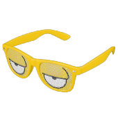 漫画の目スリーピーイエローサングラス レトロサングラス (アングル)