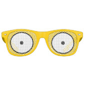 漫画の目ワイドオープンイエローサングラス レトロサングラス (正面)