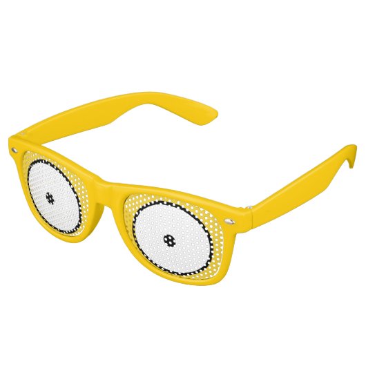 漫画の目ワイドオープンイエローサングラス レトロサングラス (アングル)