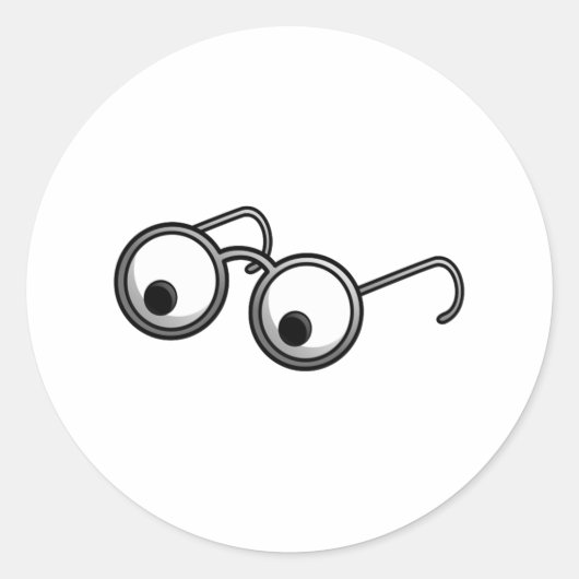 漫画の眼鏡 ラウンドシール (正面)