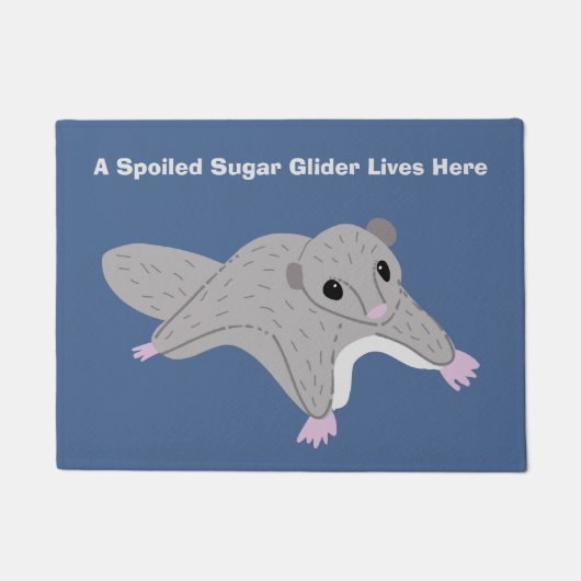 漫画の砂糖滑空機あなたの独自のメッセージを追加 ドアマット (正面)