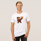 漫画の砲兵のTシャツ トライブレンドTシャツ (正面全面)