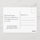 漫画の移動トラックの移動発表はがき ポストカード (裏面)