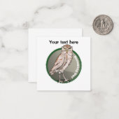 漫画の穴掘りフクロウ ノートカード (正面/裏面インサイチュ)