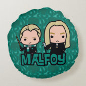 漫画の竜座およびLucius Malfoyのキャラクターの芸術 ラウンドクッション (裏面)