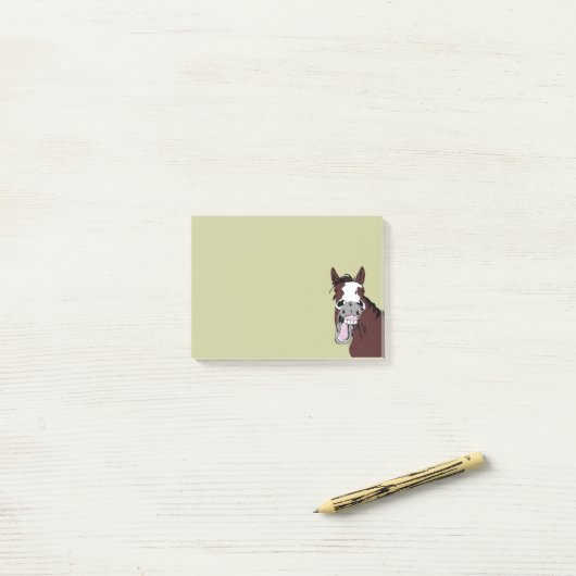 漫画の笑う馬ユーモアおもしろいオフィスギフト ポストイット (デスク上)