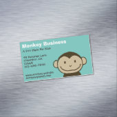 漫画の笑顔のサル顔 マグネット名刺 (インサイチュ)