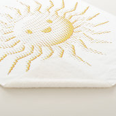 漫画の笑顔の太陽顔ザズルハートトートバッグ シェルパブランケット (3/4)