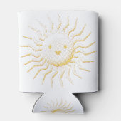 漫画の笑顔の太陽顔 缶クーラー (裏面)