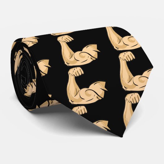 漫画の筋肉MAN強い腕の二頭筋アスレティックポー ネクタイ (ロール)