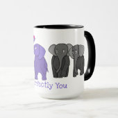 漫画の紫色の象"完全にあなたになる" マグカップ (正面右)