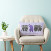 漫画の紫色の象"完全にあなたになる" ランバークッション (椅子)